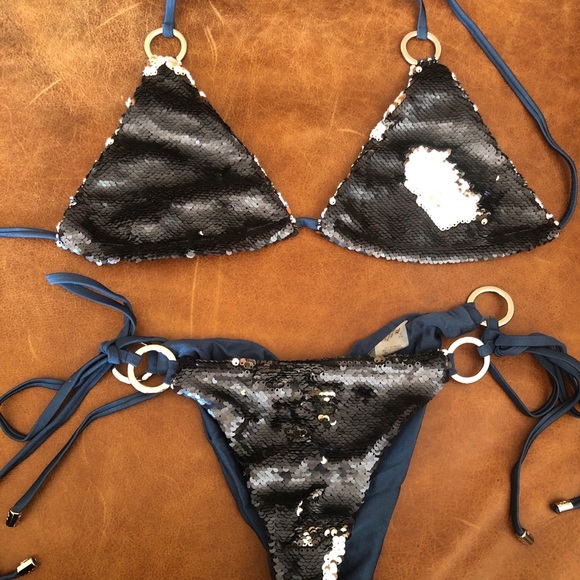 New Beach Bunny Siren's Song Tri Bikini Top&bottom 2 left. - Picture 4 of 8